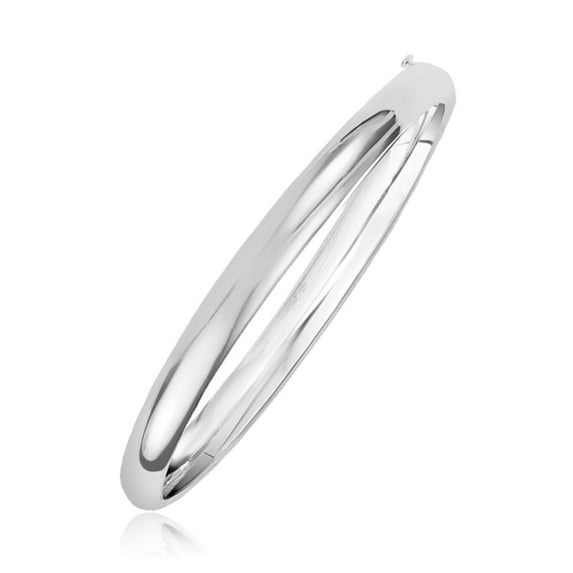 Classic Bangle in 14k White Gold (5.0mm) 7 in