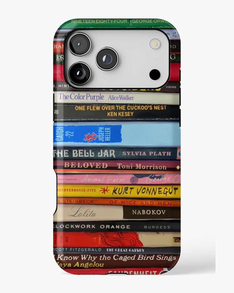Classic Banned Books Stack H451 Premium Durable Case for iPhone 17 16 ...