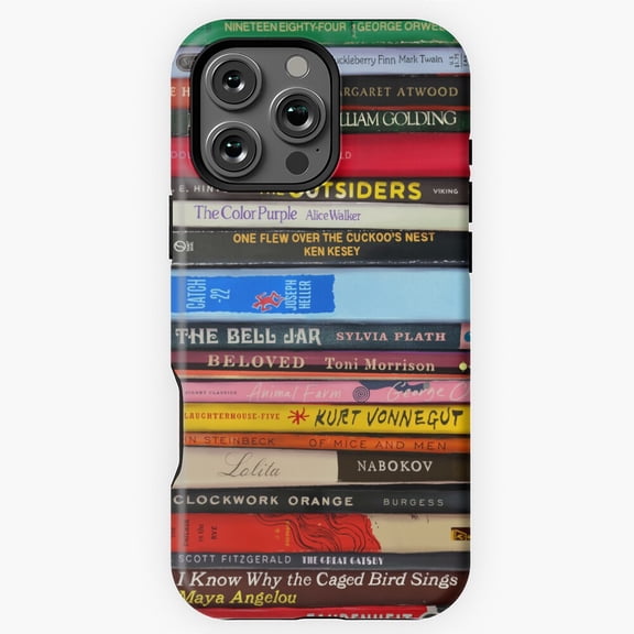 Classic Banned Books Stack Phone Case for iPhone 16 15 14 13 12 11 Pro Max M890232