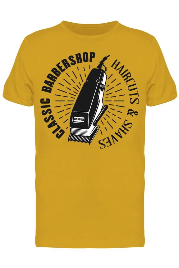 Classic Barbershop Haircuts T-Shirt Men -Image by Shutterstock, Male Medium