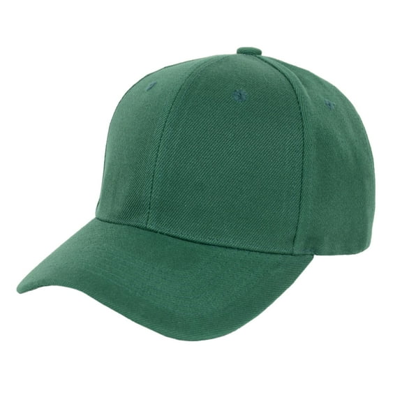 Classic Baseball Cap for Women Men Golf Dad Hat Solid Adjustable Plain Cap- Dark Green