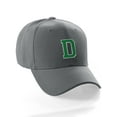 thumbnail image 1 of Classic Baseball Hat Custom A to Z Initial Team Letter, Charcoal Cap White Green Letter D, 1 of 5