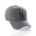 thumbnail image 1 of Classic Baseball Hat Custom A to Z Initial Team Letter, Charcoal Cap White Navy Letter N, 1 of 9