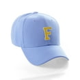 thumbnail image 1 of Classic Baseball Hat Custom A to Z Initial Team Letter, Sky Cap White Gold Letter F, 1 of 5