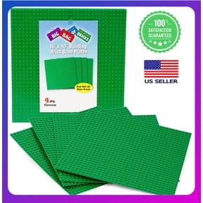 Classic Baseplates Building Base Plates for Building Bricks 100% Compatible with Lego Baseplates 10" x 10" 4Pcs