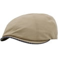 thumbnail image 1 of Classic Basic Solid Ivory L/XL Plaid Brim Newsboy Ivy Gatsby Cabbie Ascot Hat Cap Mens, 1 of 1