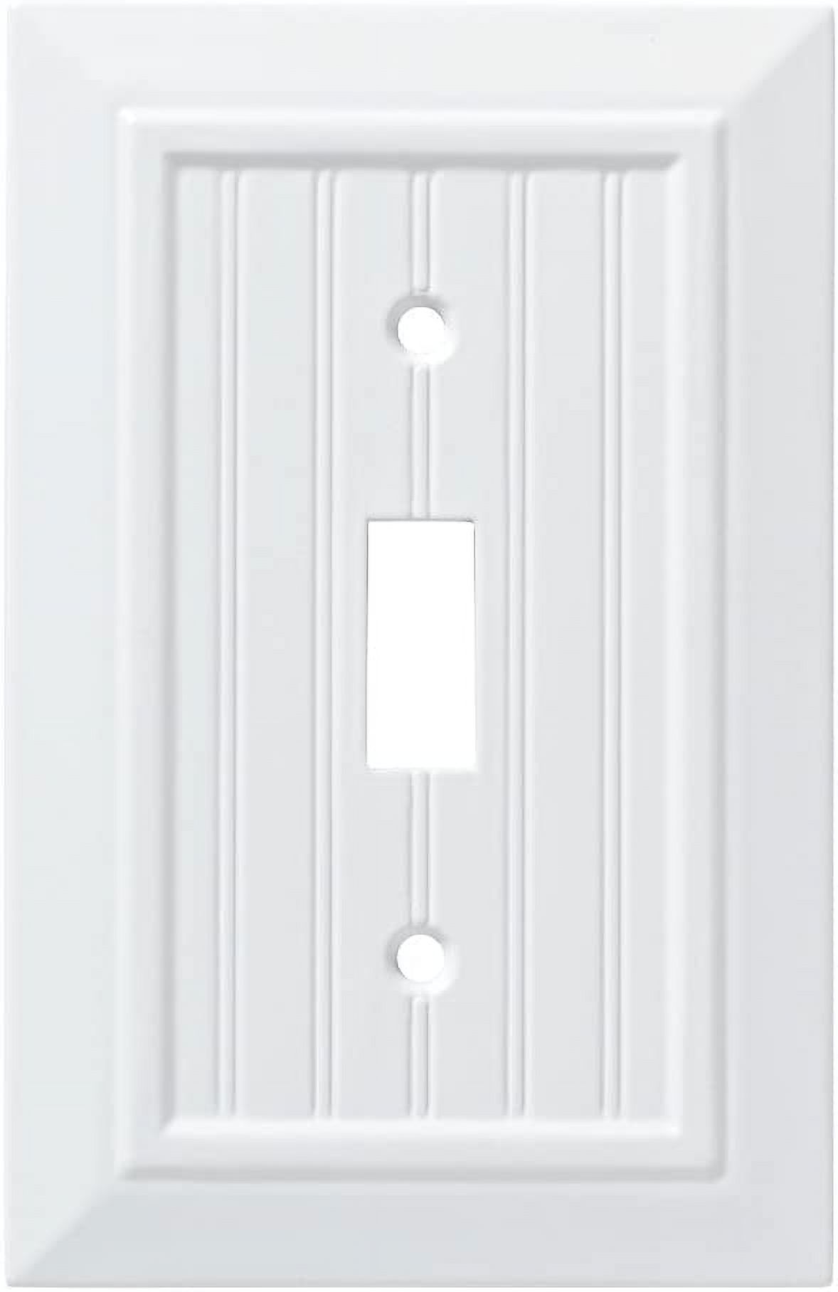 "Classic Beadboard Single Switch Wall Plate/Switch Plate/Cover Pure