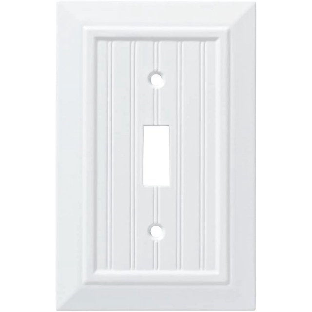 "Classic Beadboard Single Switch Wall Plate/Switch Plate/Cover Pure