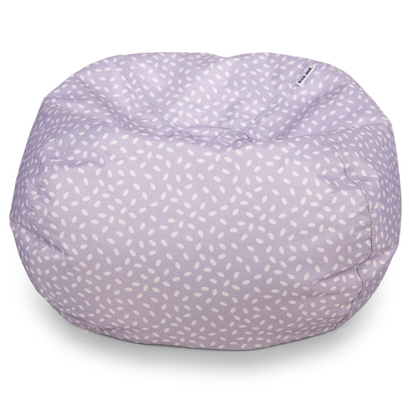 Big Joe Classic Kids Bean Bag Chair, 2 ft Round, Petal Pip Lilac, Easy-Clean SmartMax Fabric, Refillable with Built-in Handle