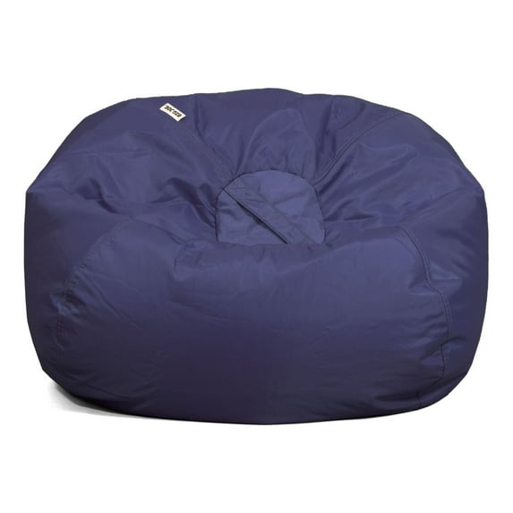 Big Joe Classic Bean Bag Chair for Kids Bedroom and Reading Nook, Easy-Clean Navy, Durable Nylon Polyester Blend, 2 feet Refillable