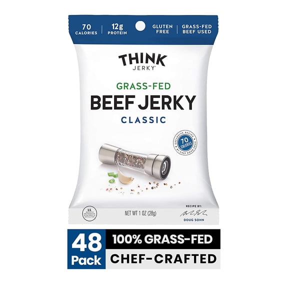 Think Jerky Classic Beef Jerky, 1 Ounce, 24 Per Case