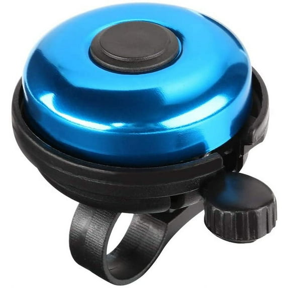 Classic Bike Bell, Aluminum Bicycle Bell, Loud Crisp Clear Sound Bicycle Bike Bell for Adults Kids,Blue-Right Hand Use-1 pack