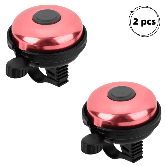 WLGJL Classic Bike Bell, Aluminum Bicycle Bell, Loud Crisp Clear Sound Bicycle Bike Bell for people,2pcs, Pink