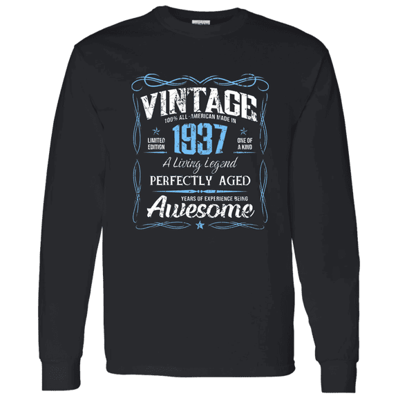 Classic Birthday Made In 1937 89 Years Old 89Th Bday Vintage Decorations Long Sleeve Shirt