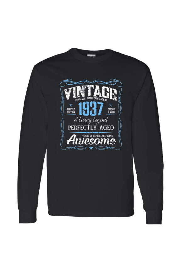 Classic Birthday Made In 1937 89 Years Old 89Th Bday Vintage Decorations Long Sleeve Shirt