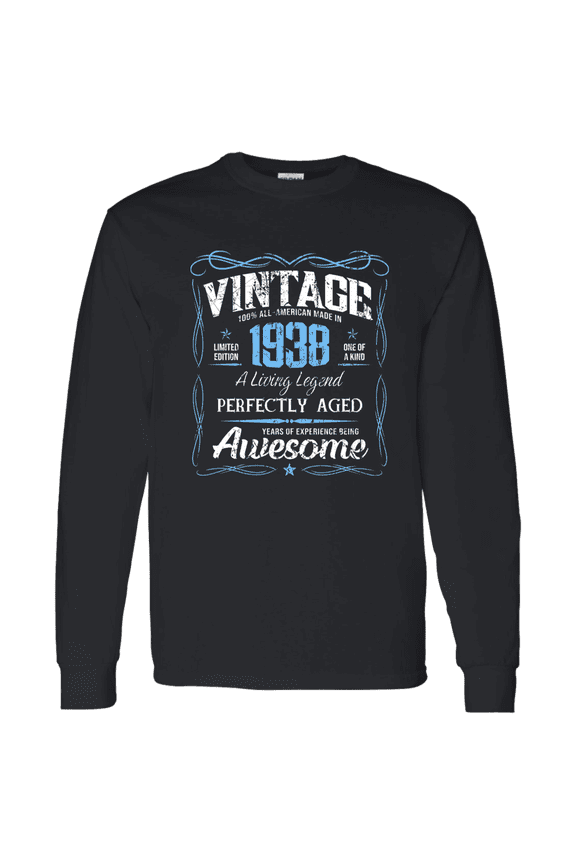 Classic Birthday Made In 1938 88 Years Old 88Th Bday Vintage Decorations Long Sleeve Shirt