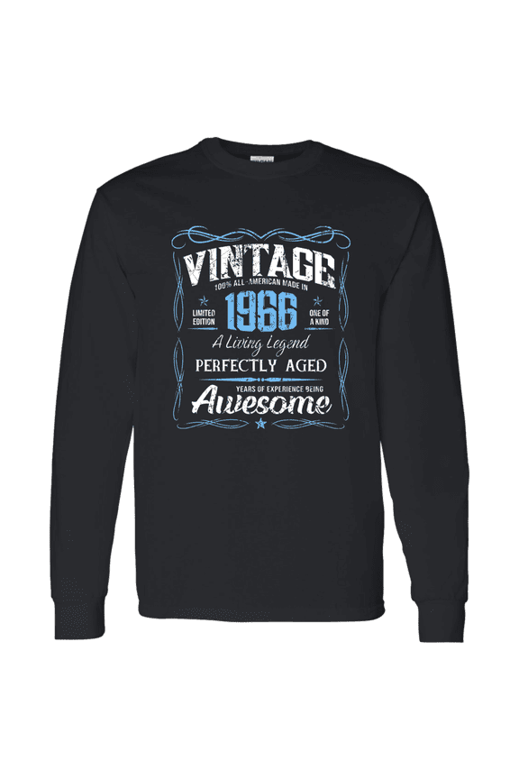 Classic Birthday Made In 1966 60 Years Old 60Th Bday Vintage Decorations Long Sleeve Shirt