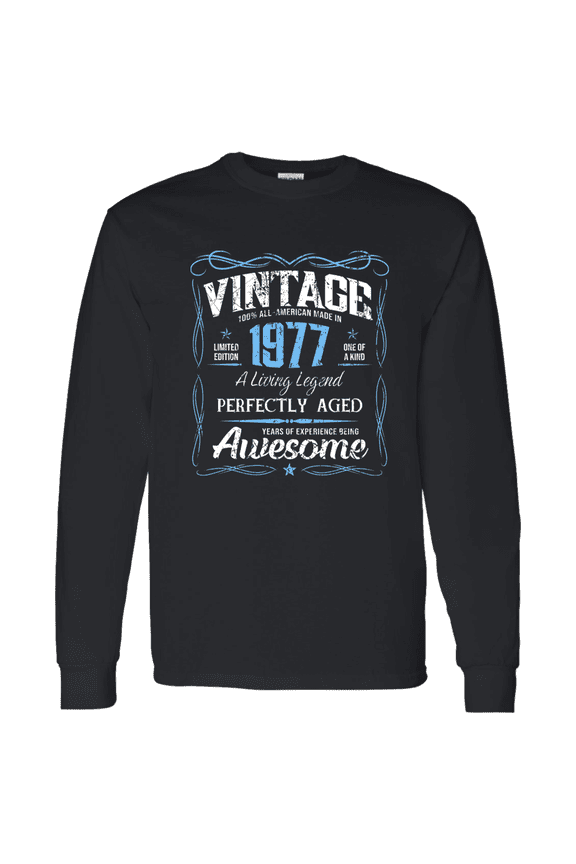 Classic Birthday Made In 1977 49 Years Old 49Th Bday Vintage Decorations Long Sleeve Shirt