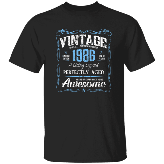 Classic Birthday Made In 1986 40 Years Old 40Th Bday Decorations Vintage T-Shirt