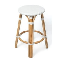 Classic Bistro Backless Rattan Counter Stool
