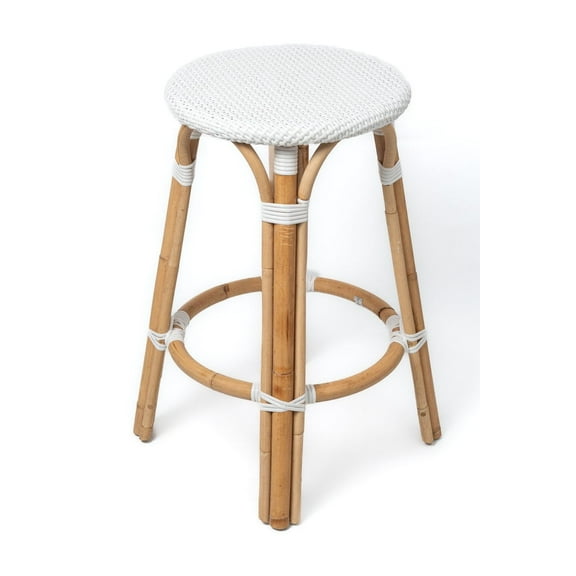 Classic Bistro Backless Rattan Counter Stool