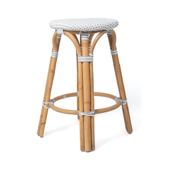 Classic Bistro Backless Rattan Counter Stool