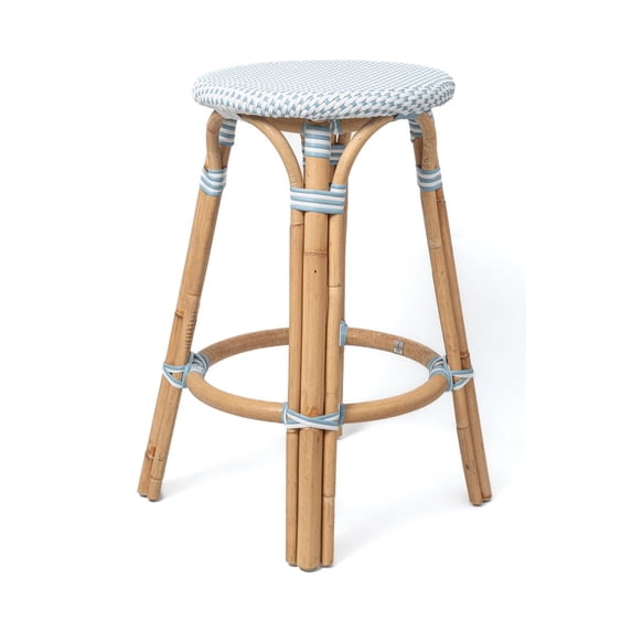 Classic Bistro Backless Rattan Counter Stool