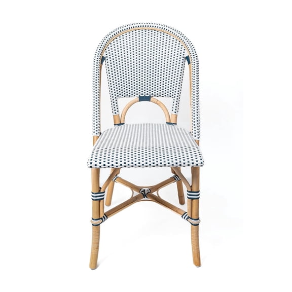 Classic Bistro Rattan Dining Chair French Style Woven Seat and Back Indoor Patio Kitchen Dining Seating