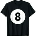 thumbnail image 1 of Classic Black 8 Ball Billiards Graphic Unisex Short Sleeve T-Shirt, 1 of 6