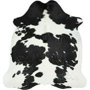 Classic Black And White Cowhide Rug, Genuine Leather Cow Hide, Black And White Area Rug (6X7 Ft)