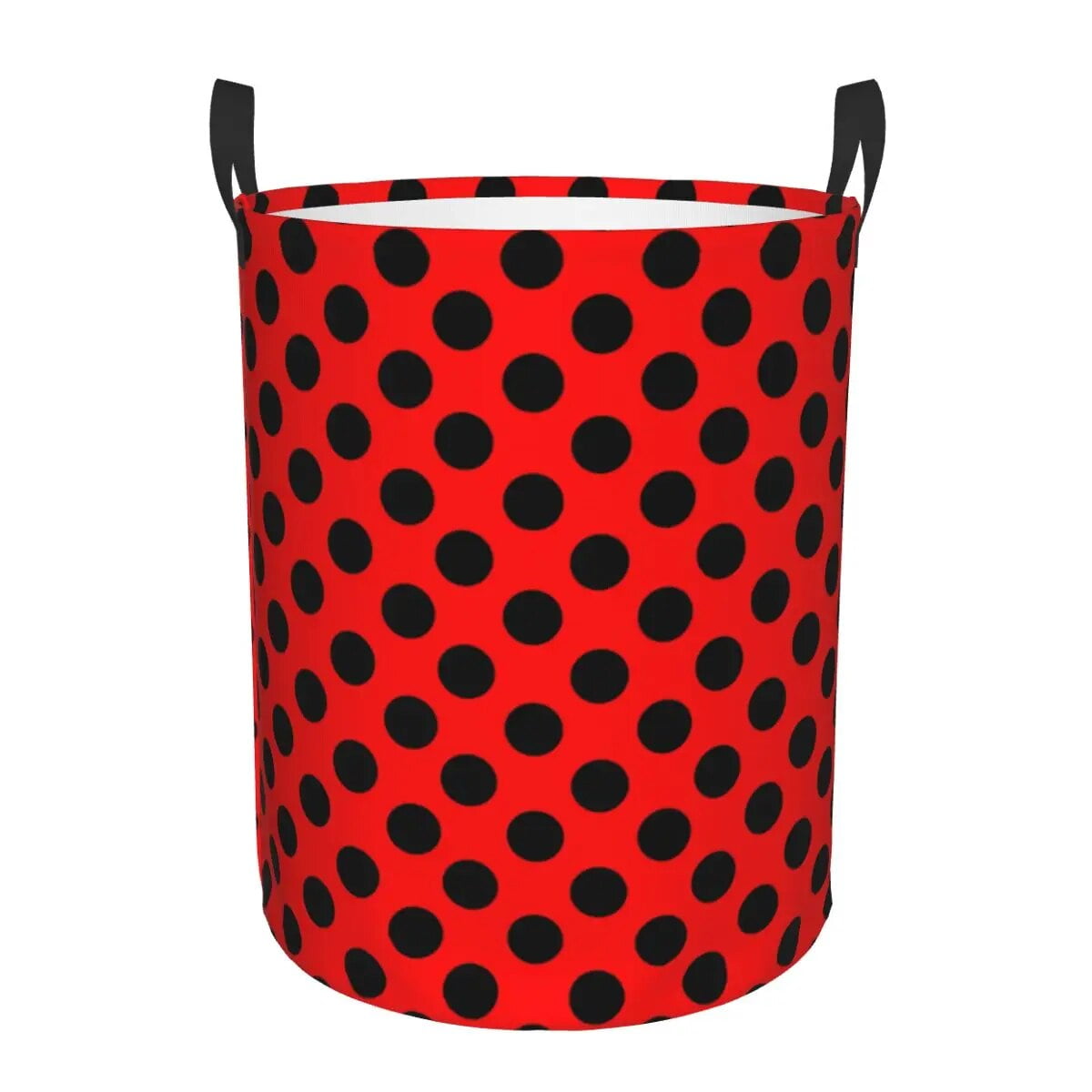 Classic Black And White Polka Dot Laundry Hamper Large Storage Basket