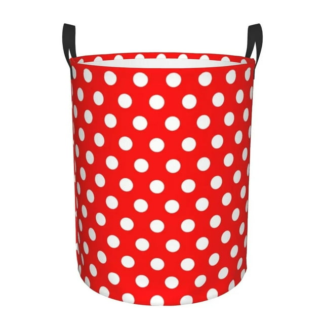 Classic Black And White Polka Dot Laundry Hamper Large Storage Basket