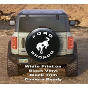 Classic Black Bronco (New for 2024) - US Made SpareCover® Brand - Made especially for the 6th generation Bronco - Heavy Vinyl Tire Cover