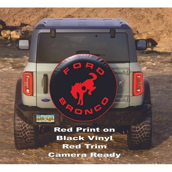 Classic Black Bronco (New for 2024) - US Made SpareCover® Brand - Made especially for the 6th generation Bronco - Heavy Vinyl Tire Cover
