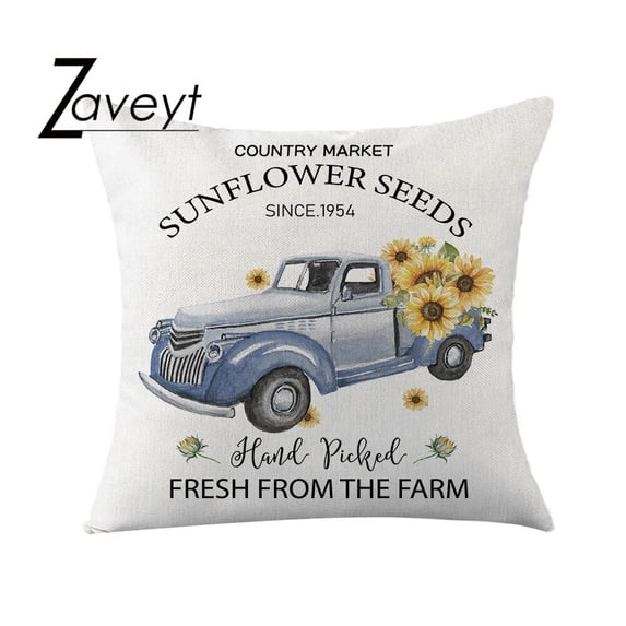 Classic Black Buffalo Lattice Plaid Cushion Cover For Home Sofa Decorative Throw Pillowcase Farm Plant Cartoon Car Pillowcover