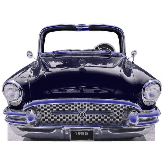 Classic Black Car Coupe 1955 Stand in Cardboard Cutout Standee Standup