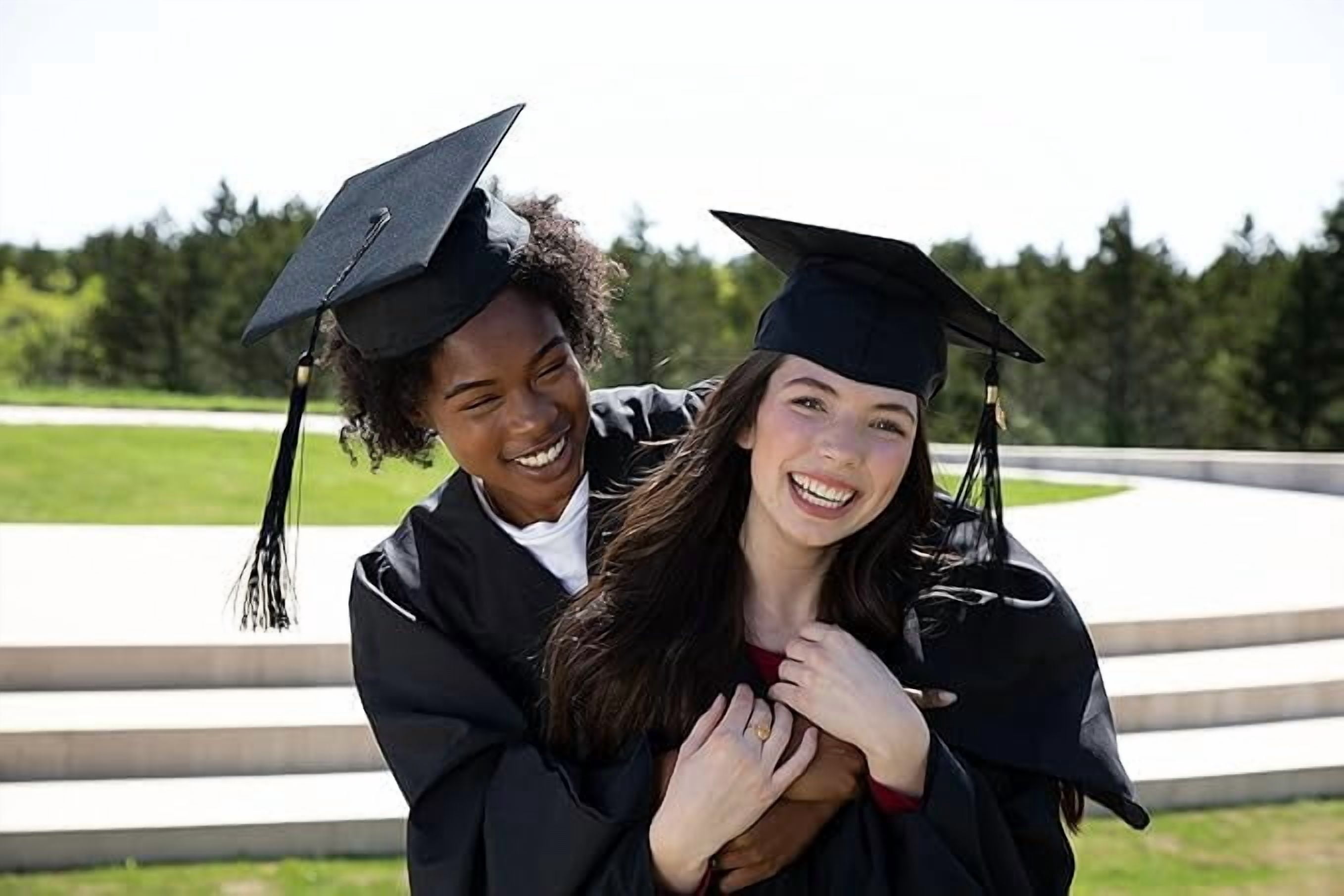 Grac Cap Classic Black Graduation Cap and Gown Set with Tassel – Unisex ...