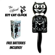 Classic Black Kit Cat Clock 15.5" Full Size Kit-Cat Klock with Moving Eyes and Tail Retro Style