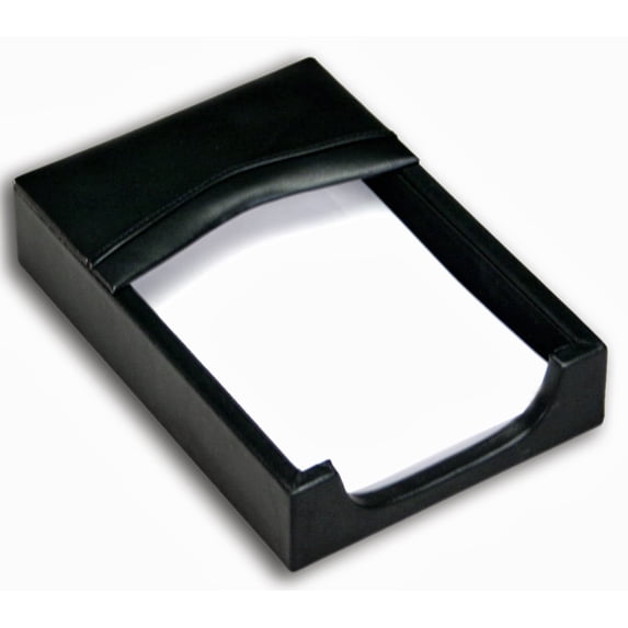 Classic Black Leather 4 x 6 Memo Holder