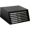 thumbnail image 1 of Classic Black Leather Vertical Letter Sorter, 1 of 4