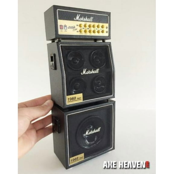 Axe Heaven Classic Full Stack 4x12 MS Style Speaker Cabinets Black Miniature Replica Collectible MS-AMP3-1