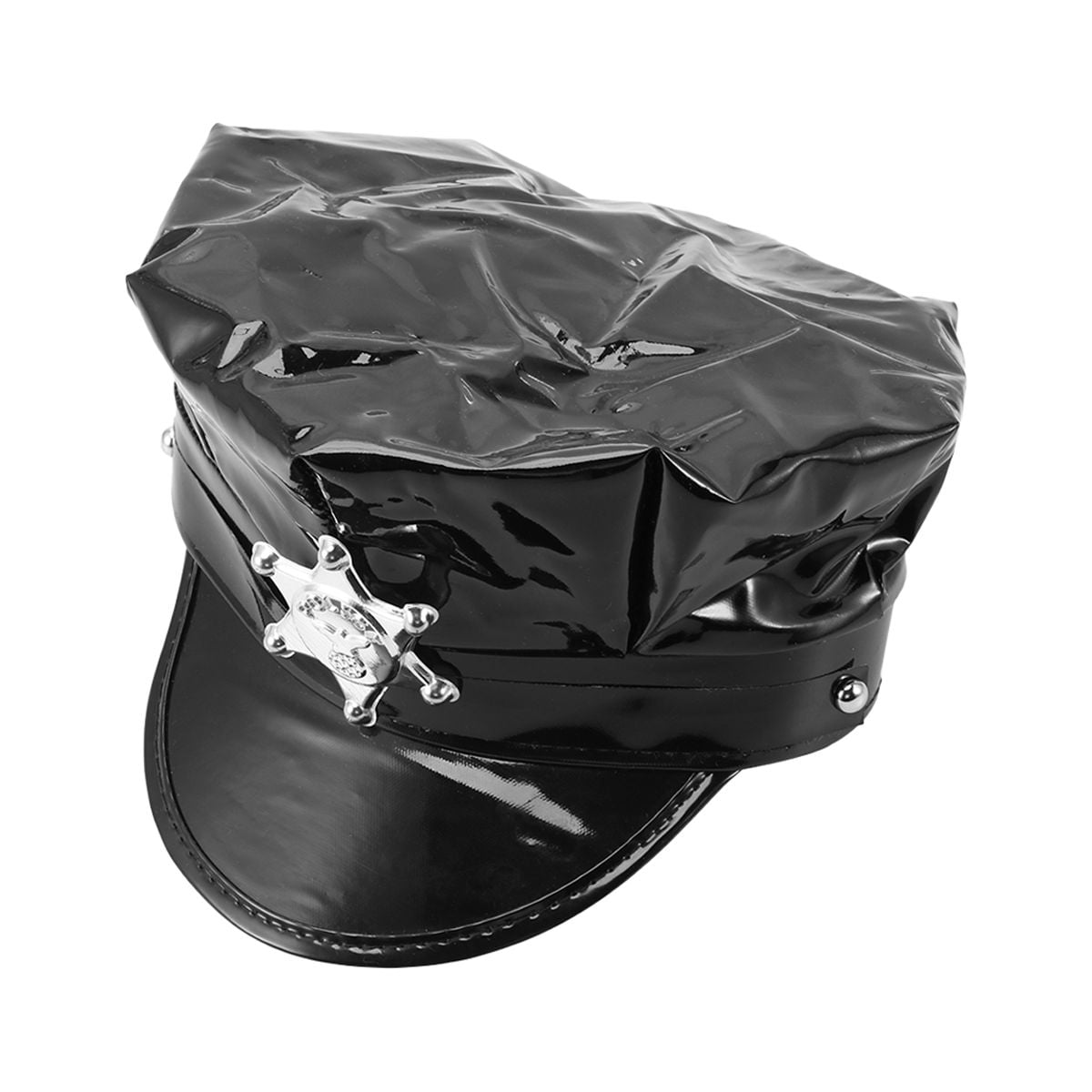 Classic Black Police Women Police Hat Party Cosplay Costume Dancing