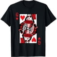 thumbnail image 1 of Classic Black Queen of Hearts T-Shirt: Adult, Short Sleeve, Cotton-Polyester Blend, 1 of 3