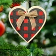 Classic Black Red Christmas Ornaments Christmas Tree Decoration Wooden