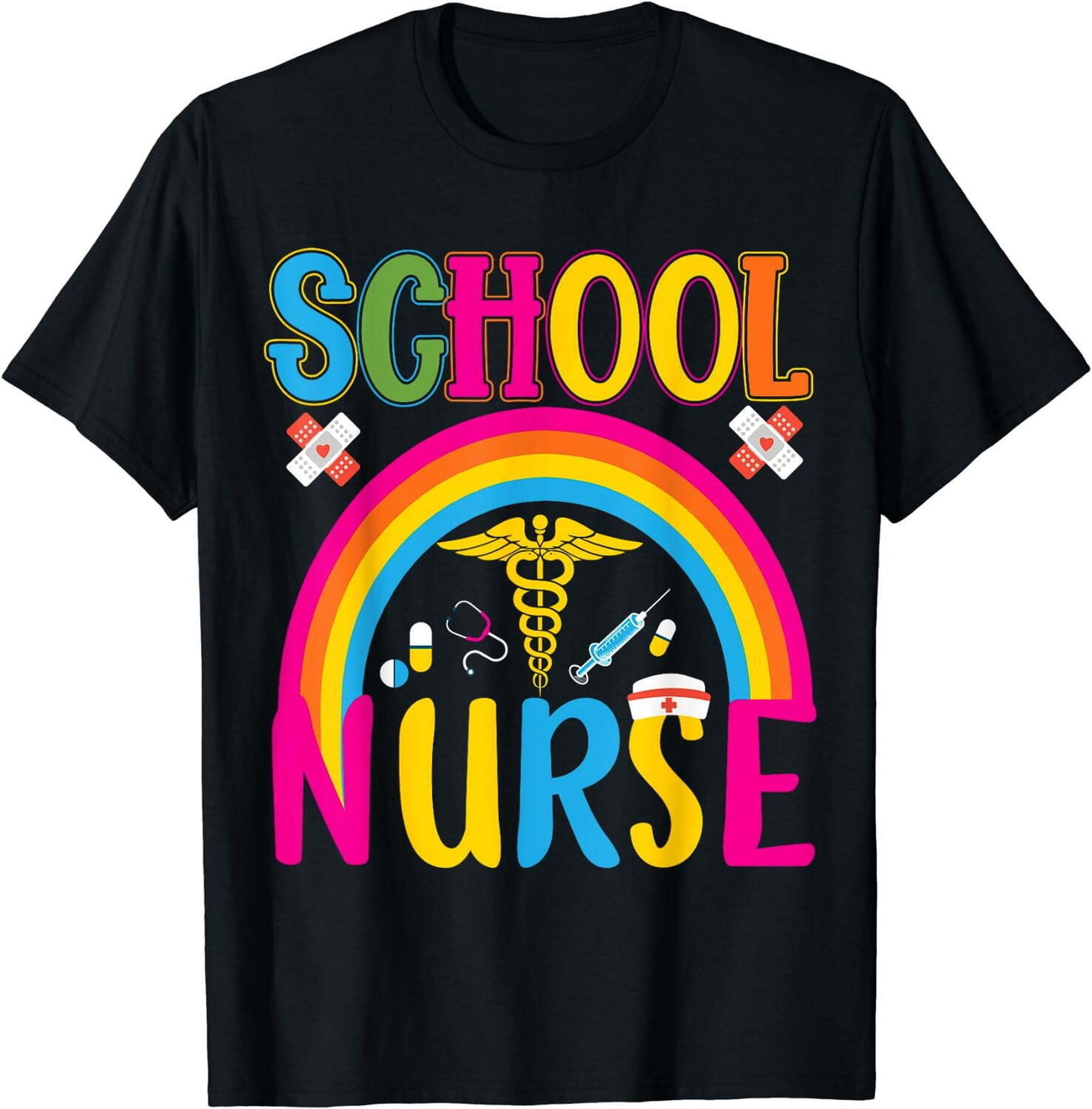 Classic Black School Nurse Tee: Comfortable and Stylish T-Shirt for