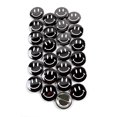 thumbnail image 1 of Classic Black Smiley Face Pinback Button Badges - 1.5 Inch Round - 25 Pack, 1 of 2