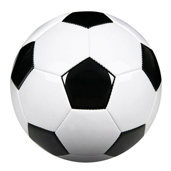 Classic Black and White Soccer Ball Size 5 with Pump, Official Size & Weight, Thicker PU Tight Weaved Suitable for boy and Girl and for Adult Lawn Indoor Outdoor and Sports Training Balls
