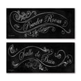 thumbnail image 1 of Classic Black and White Powder Room and Salle De Bain Adult Decor; 2 - 18" x 6" Unframed Prints, 1 of 4