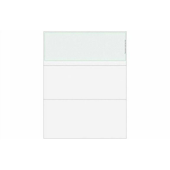 Classic Blank Top Check, Blank Computer Checks with Green Herringbone Background, 500/Pk