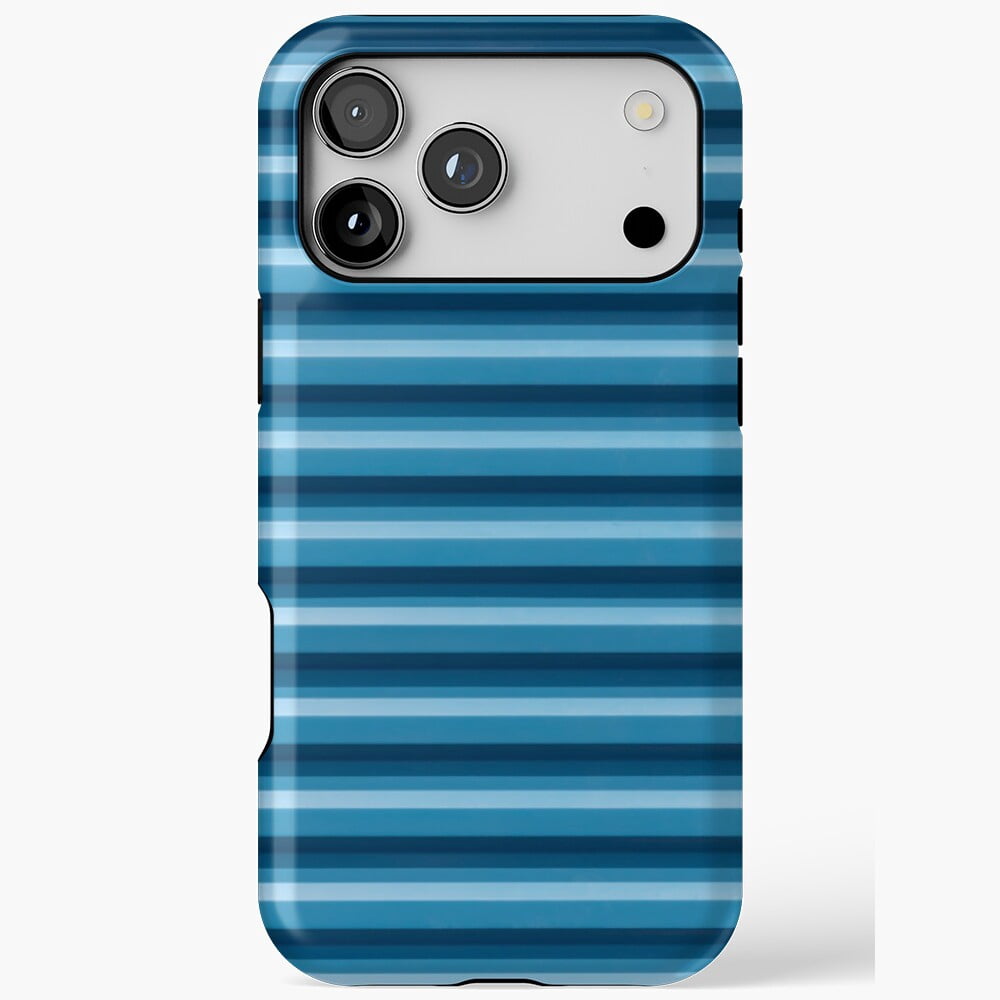 Classic Blue Stripe Minimalist Pattern iPhone Case 17 11 12 13 14 15 16 ...